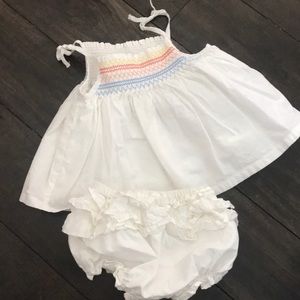 Janie and Jack top and ruffle Diaper cover